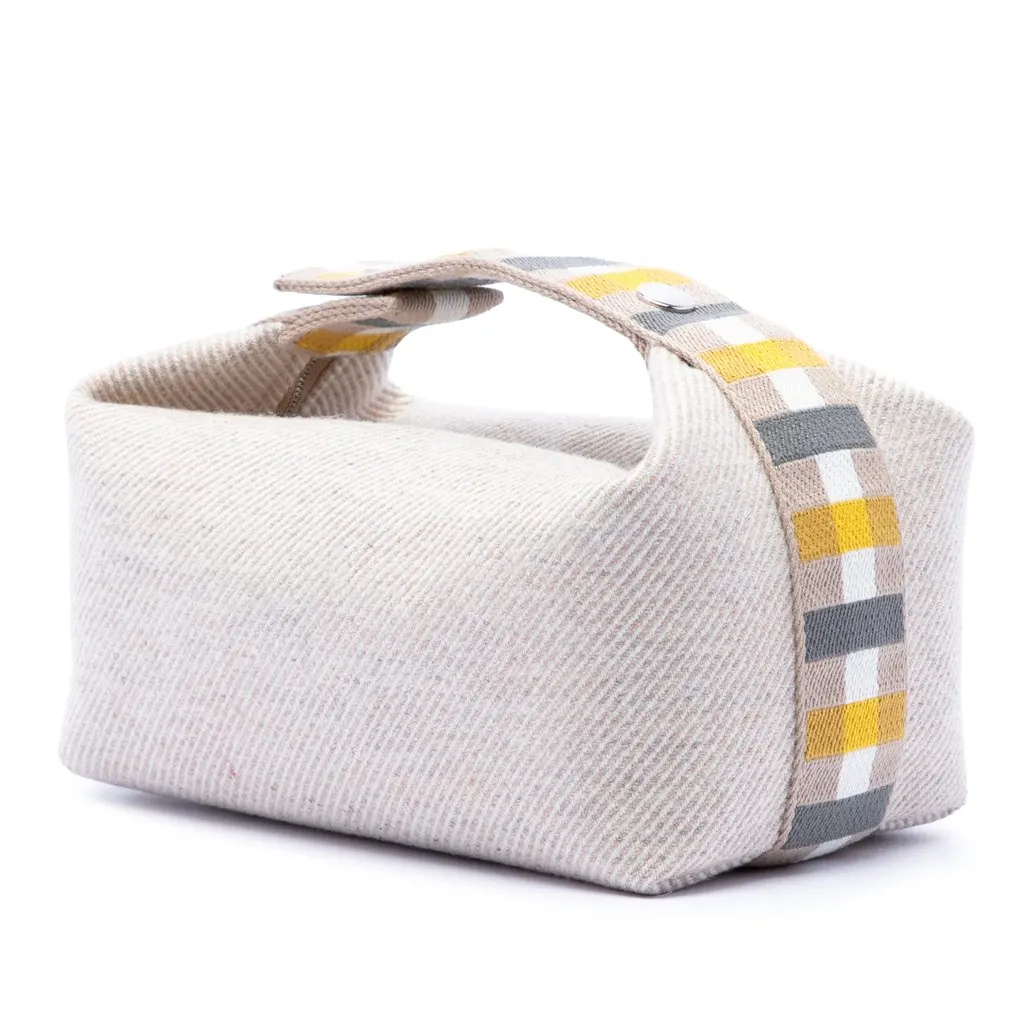 Hermès Small Wool Bride A Brac Au Carre Case Beige Very good - Back View