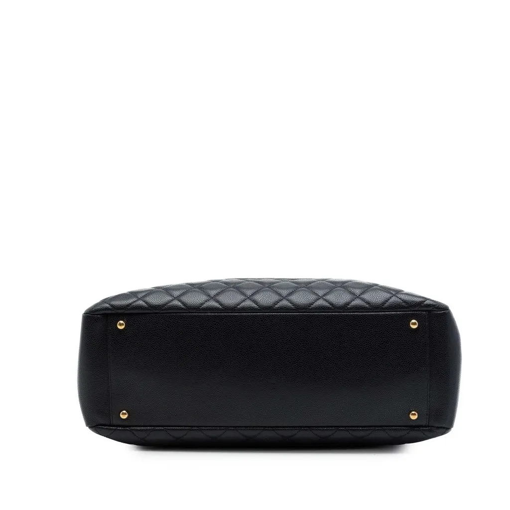 Chanel Caviar Grand Shopping Tote XL Black Leather Very good - Inside View