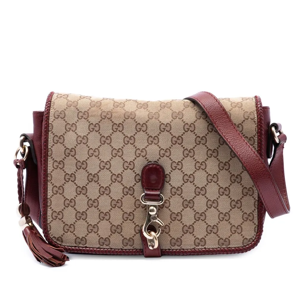 Gucci GG Canvas Marrakech Crossbody Beige Very good - Front View