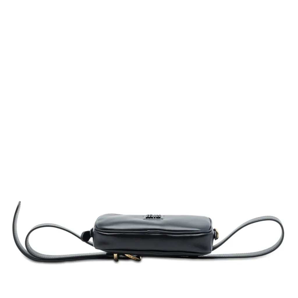 Miu Miu Calfskin Softy Beau Belt Bag Black Leather Very good - Inside View