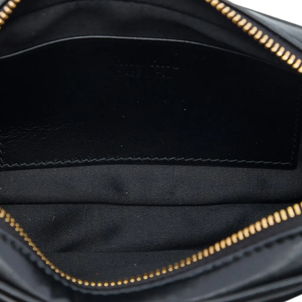 Miu Miu Calfskin Softy Beau Belt Bag Black Leather Very good - Model View