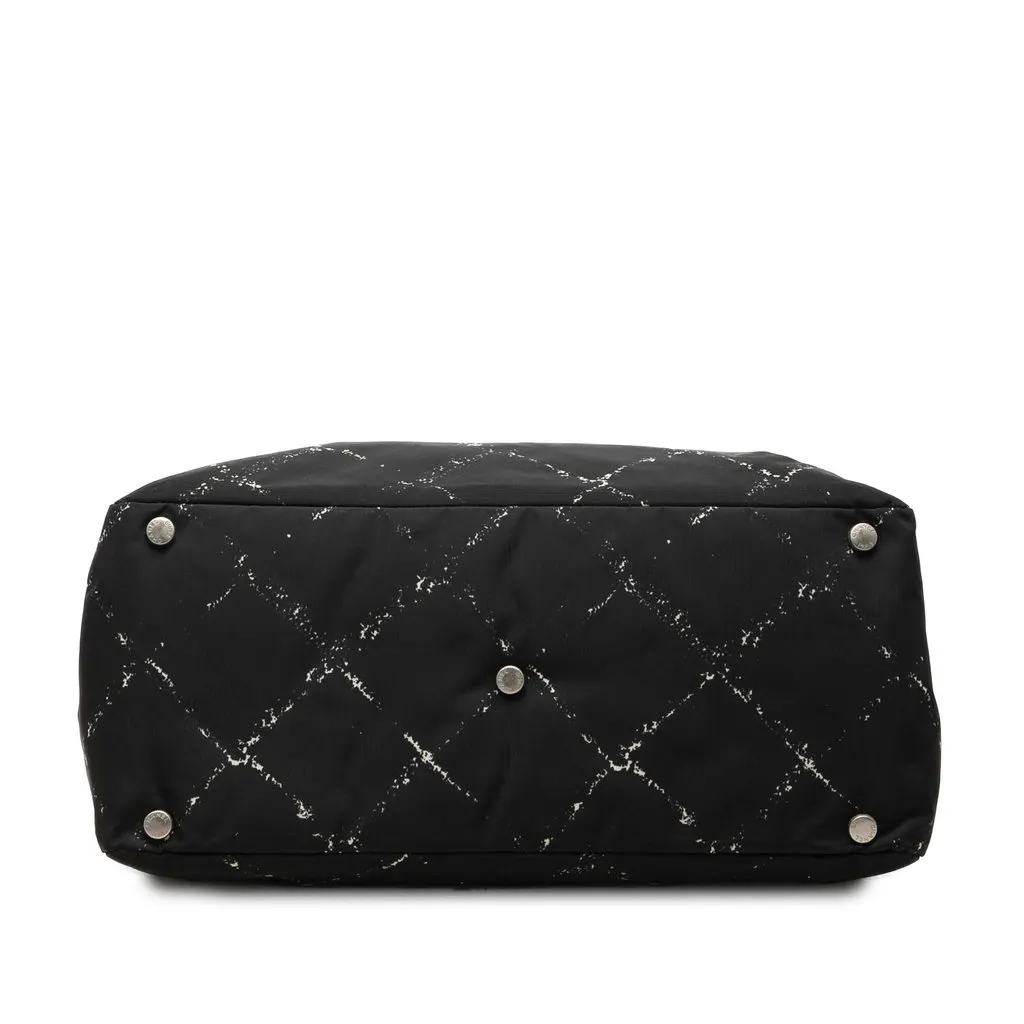 Chanel Old Travel Line Nylon Tote Black Very good - Inside View