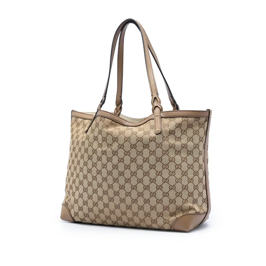 Gucci Medium GG Canvas Craft Tote Beige Very good - Back View