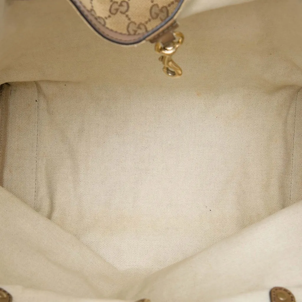 Gucci Medium GG Canvas Craft Tote Beige Very good - Model View