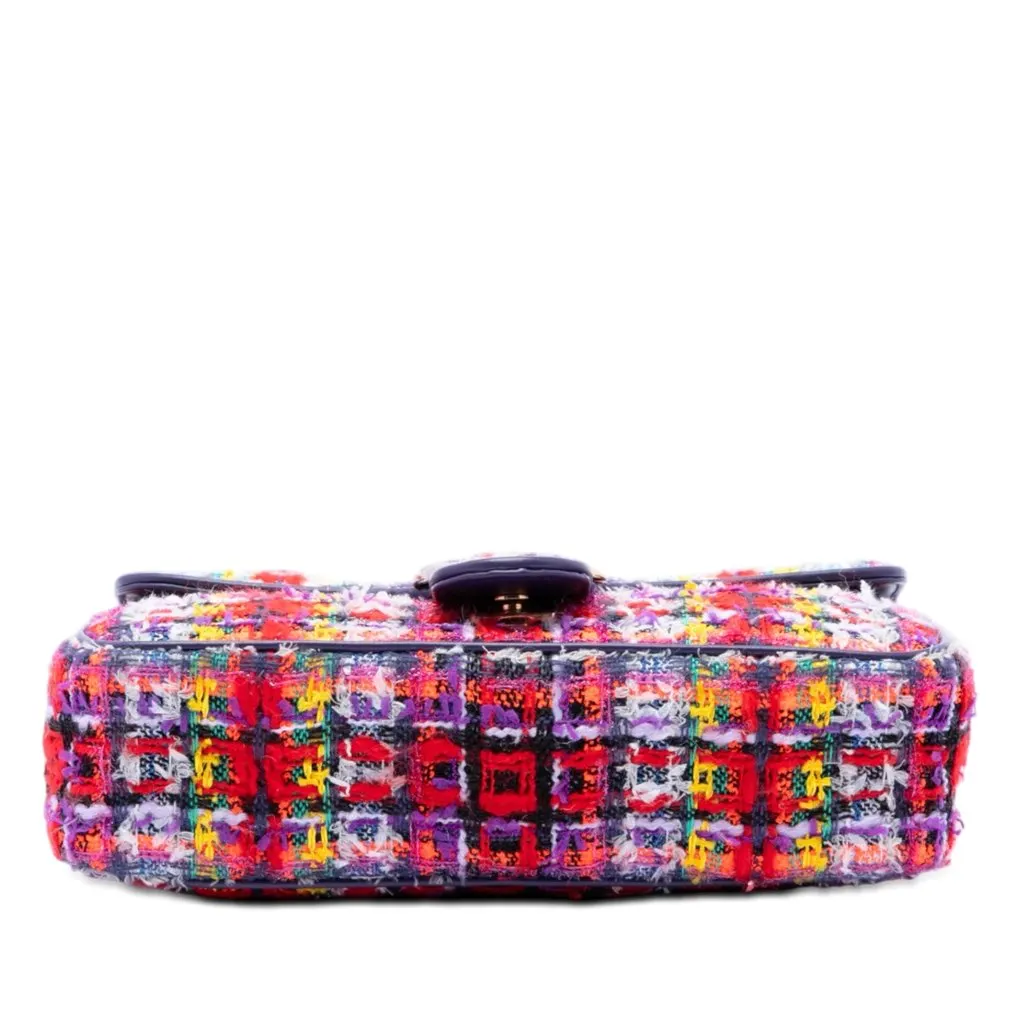 Gucci Medium GG Marmont Tweed Shoulder Bag Red Very good - Inside View