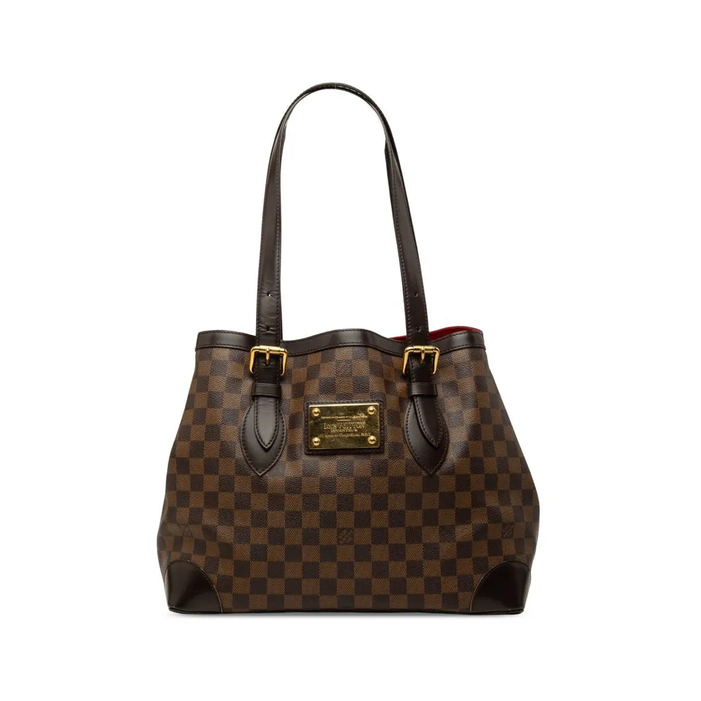 Louis Vuitton Damier Ebene Hampstead MM Brown Good - Front View