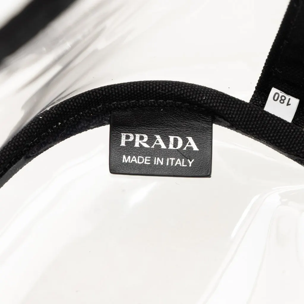 Prada PVC Canapa Logo Tote Black Plastic Good - Box View