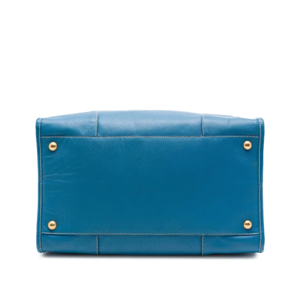 Prada Saffiano Lux Shopping Tote Blue Leather Very good - Inside View