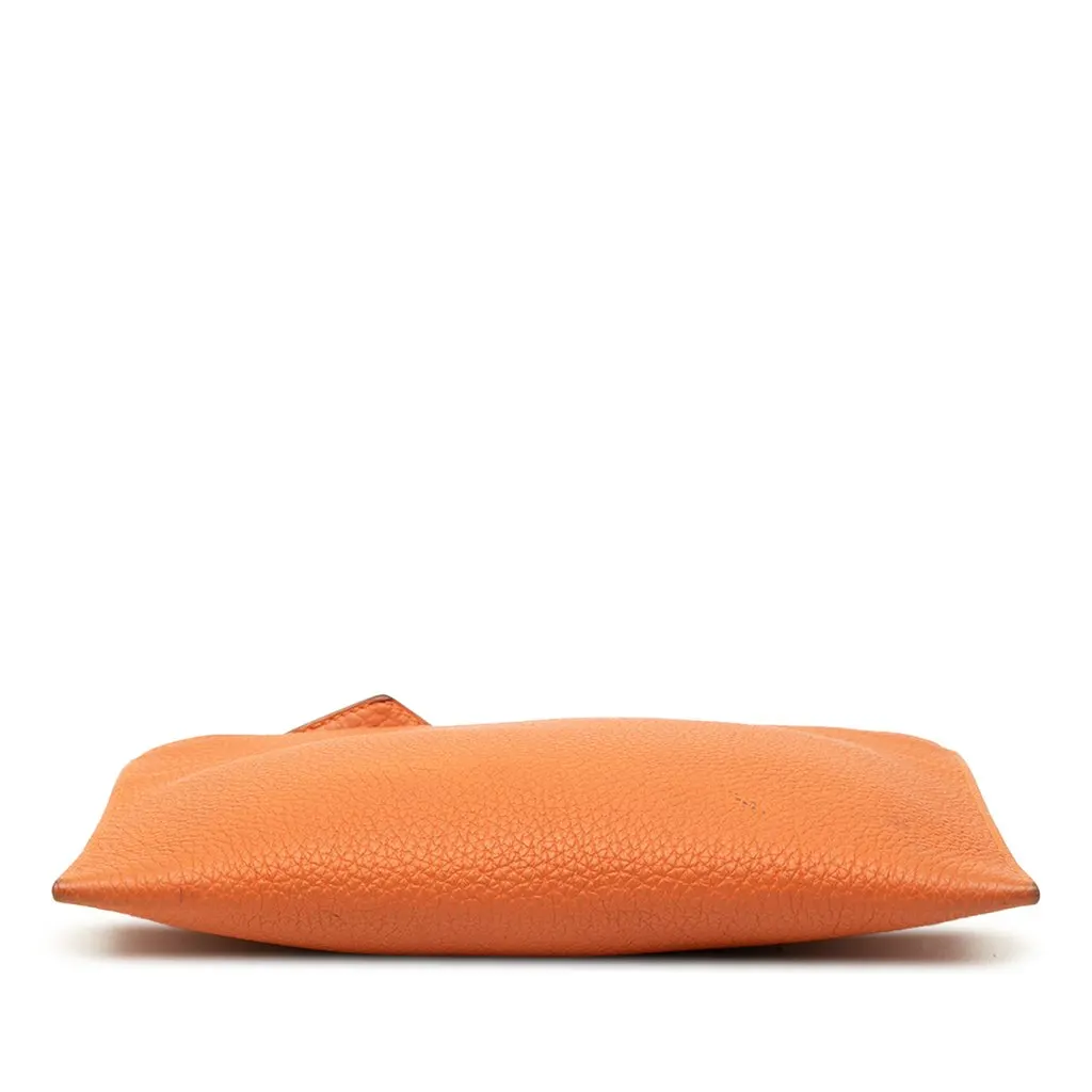 Hermès Mini Togo Bazar Pouch Orange Leather Very good - Back View