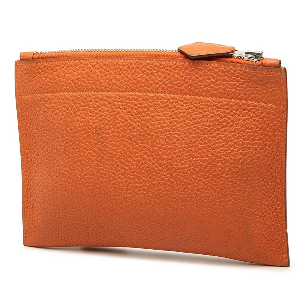 Hermès Mini Togo Bazar Pouch Orange Leather Very good - Inside View