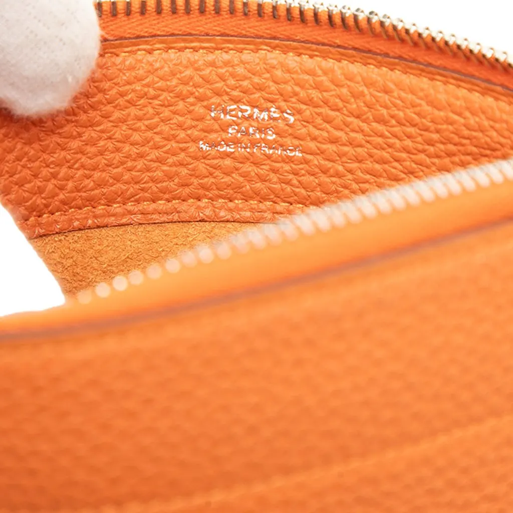 Hermès Mini Togo Bazar Pouch Orange Leather Very good - Box View