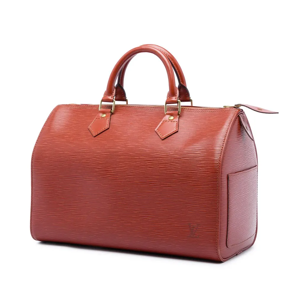 Louis Vuitton Epi Speedy 35 Brown Leather Very good - Back View