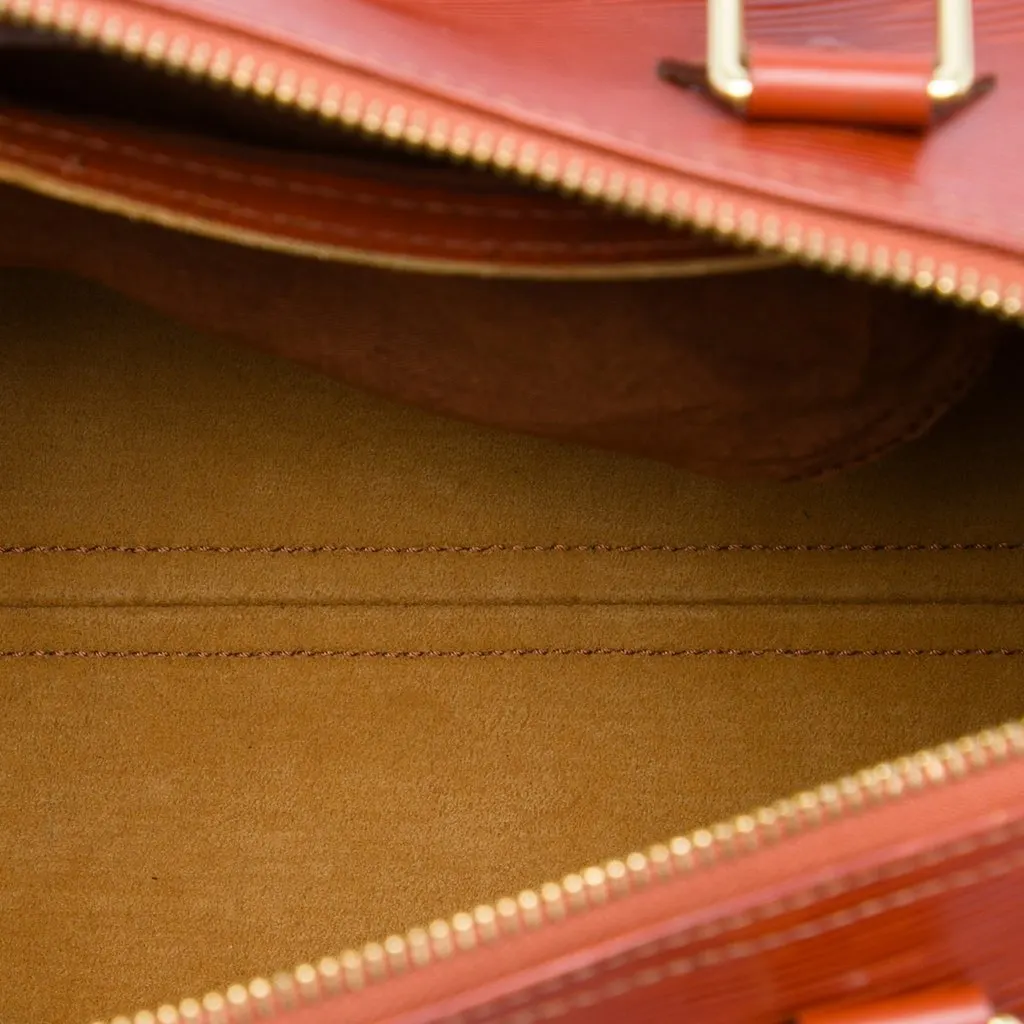 Louis Vuitton Epi Speedy 35 Brown Leather Very good - Model View