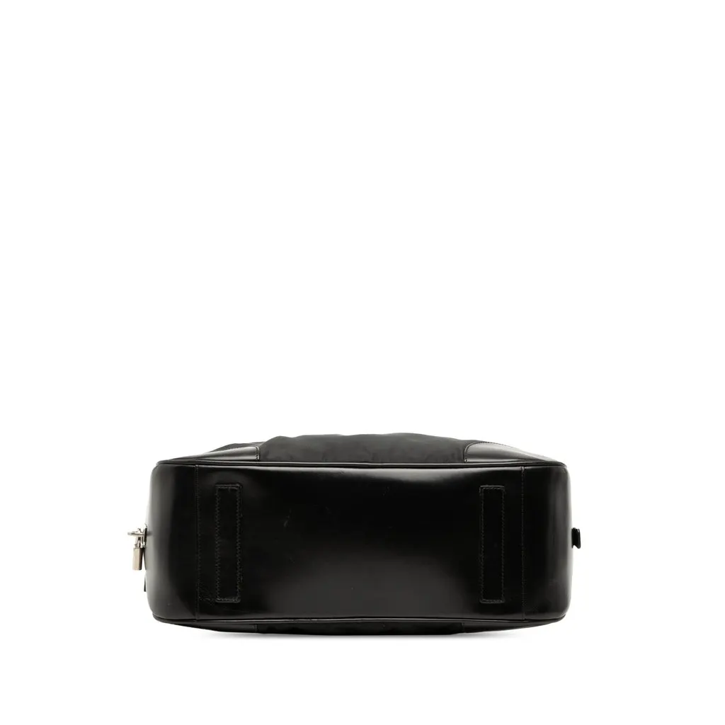 Prada Soft Calf Trimmed Tessuto Bauletto Bag Black Very good - Inside View