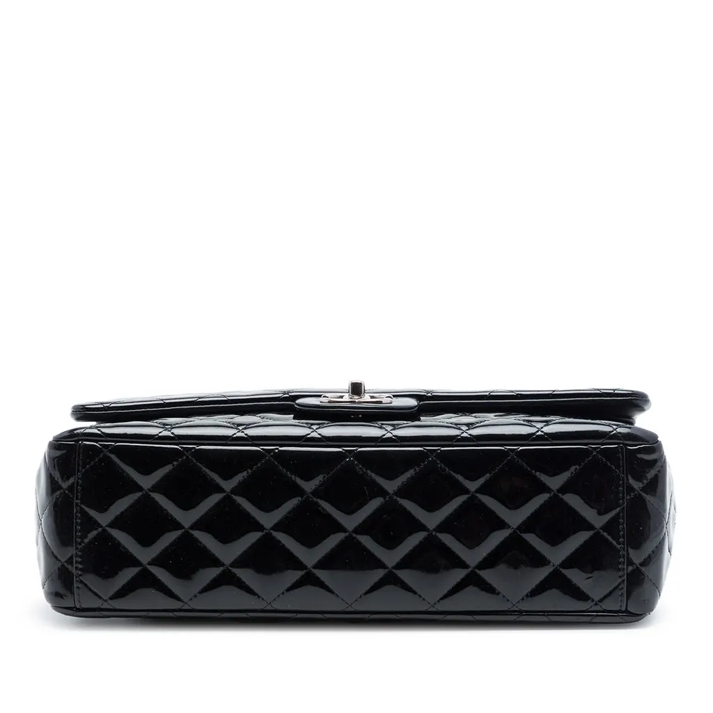 Chanel Maxi Classic Patent Double Flap Black Leather Very good - Inside View