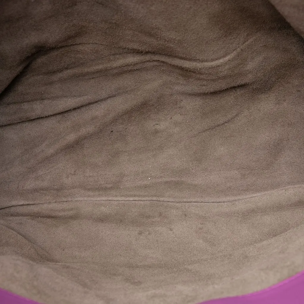 Bottega Veneta Medium Nappa Intrecciato Double Chain Tote Purple Leather Very good - Model View