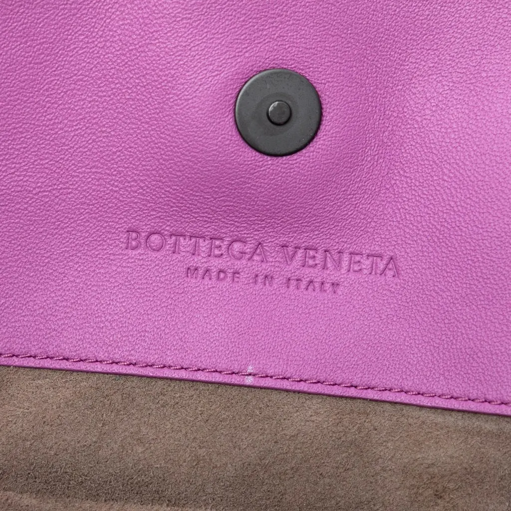 Bottega Veneta Medium Nappa Intrecciato Double Chain Tote Purple Leather Very good - Box View