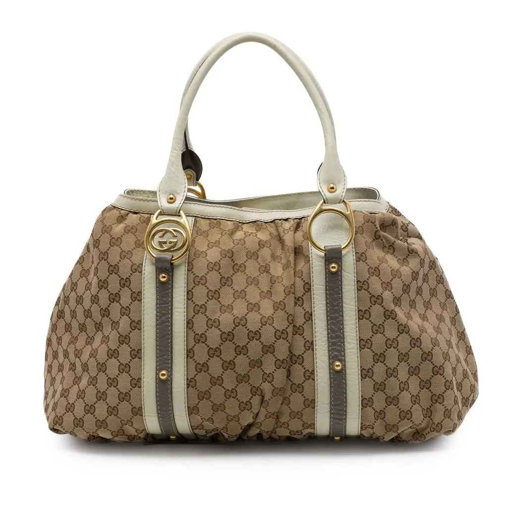 Gucci GG Canvas Interlocking G Tote Beige Canvas Very good - Front View