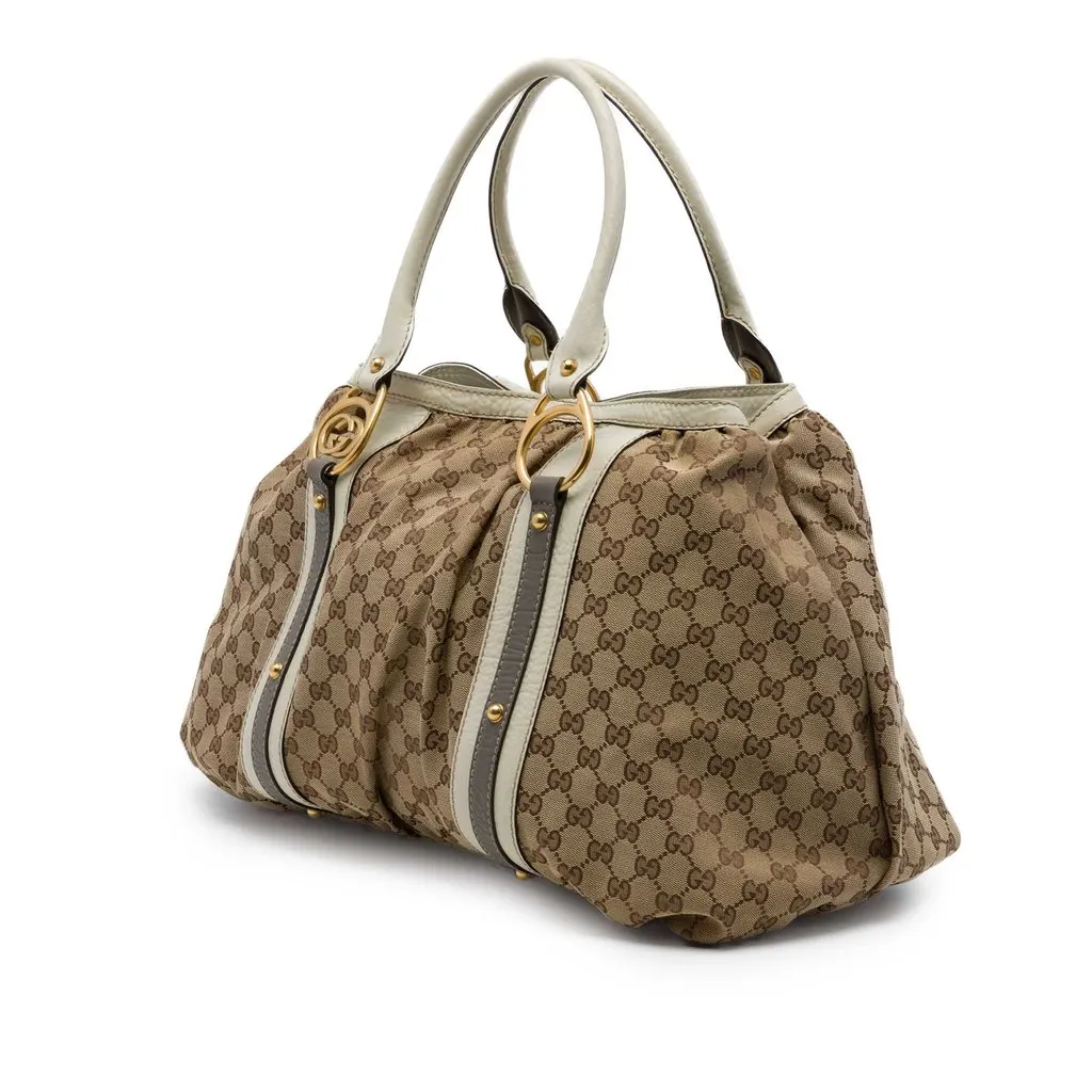 Gucci GG Canvas Interlocking G Tote Beige Canvas Very good - Back View