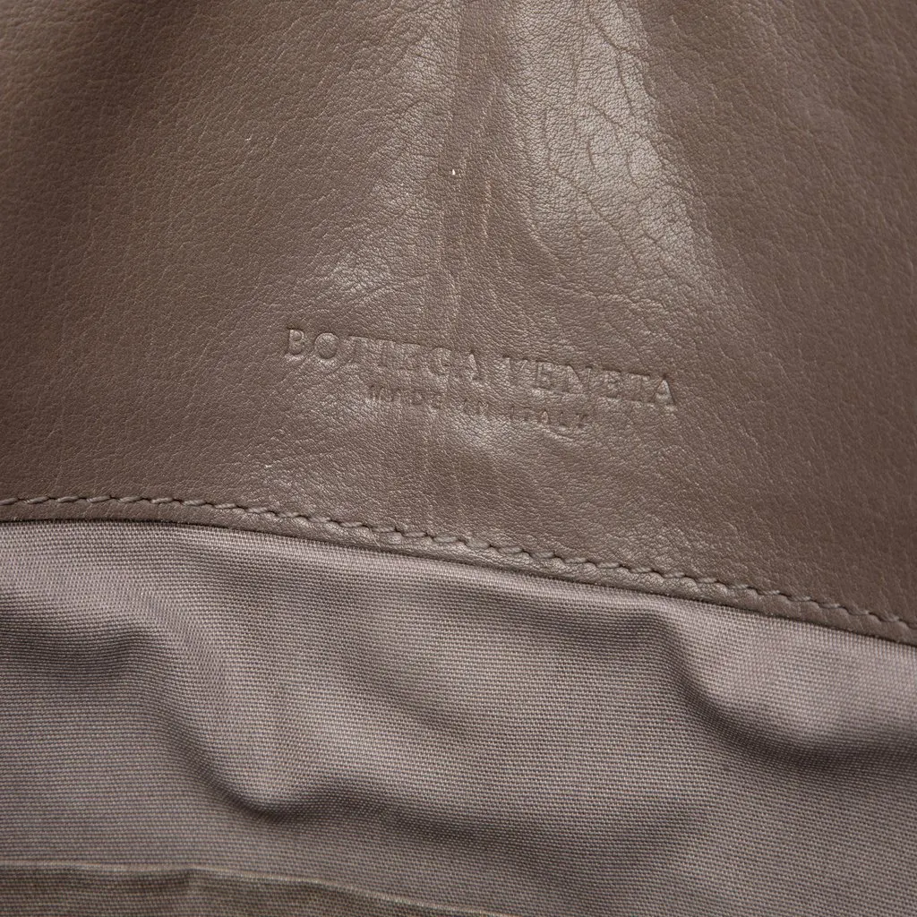 Bottega Veneta Intrecciato Trimmed Leather Oculus Tote Brown Leather Good - Box View
