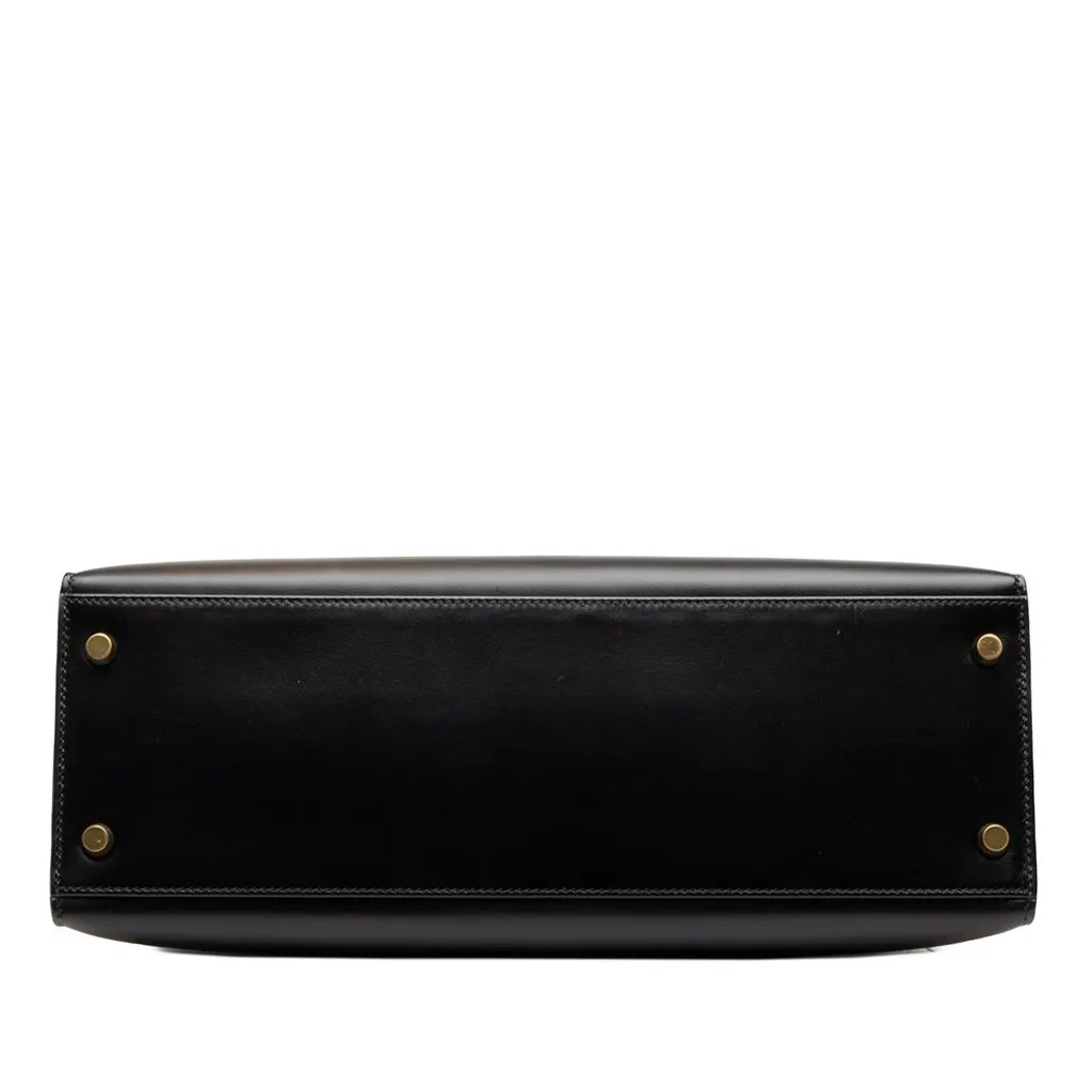 Hermès Box Calf Kelly Sellier 32 Black Leather Good - Inside View