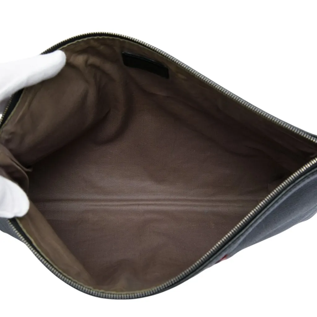 Bottega Veneta Intrecciato Trimmed Bicolor Nappa Clutch Black Leather Very good - Model View