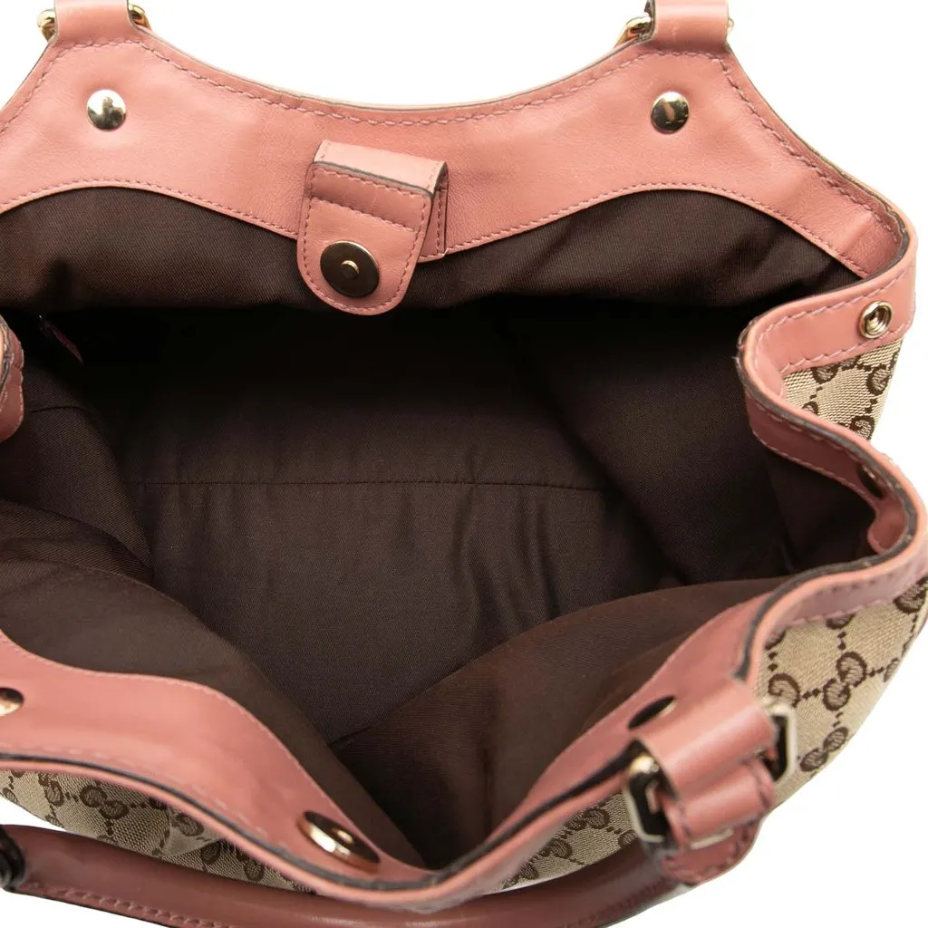 Gucci Medium GG Canvas Sukey Tote Beige Very good - Model View