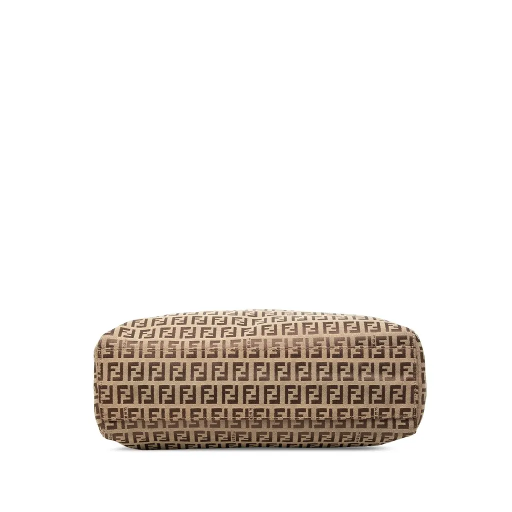 Fendi Zucchino Canvas Tote Beige Canvas Good - Inside View
