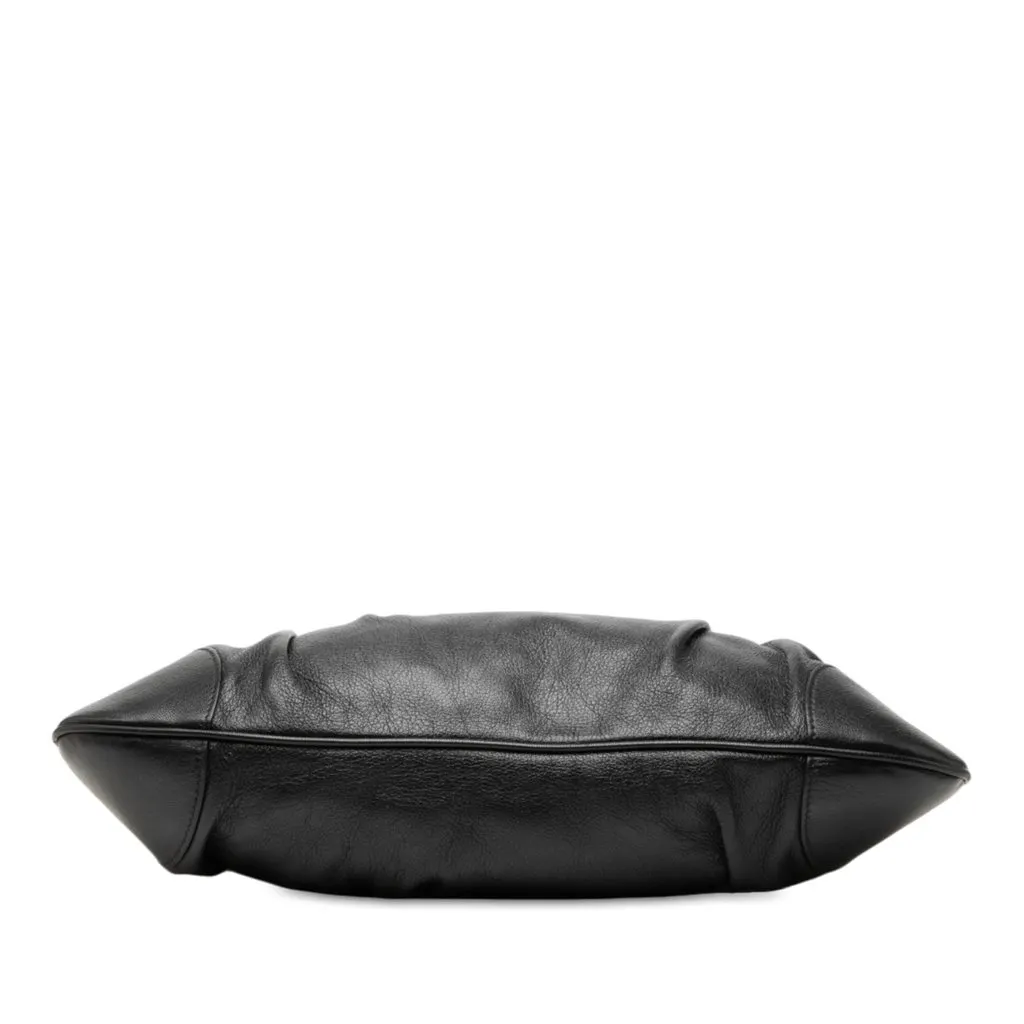 Salvatore Ferragamo Leather Gancini Marisa Shoulder Bag Black Leather Very good - Inside View