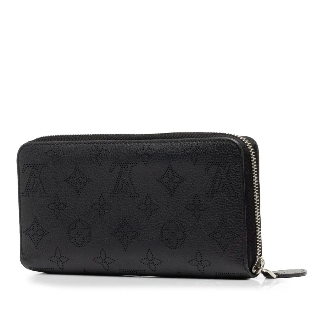 Louis Vuitton Monogram Mahina Zippy Long Wallet Black Leather Good - Back View
