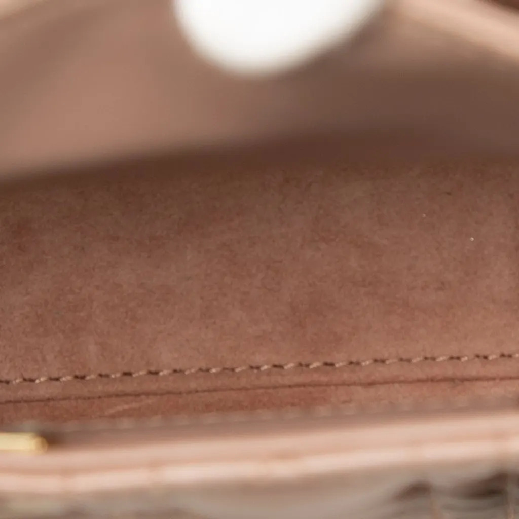 Dior Mini Lambskin Cannage Lady Dior Brown Leather Very good - Model View