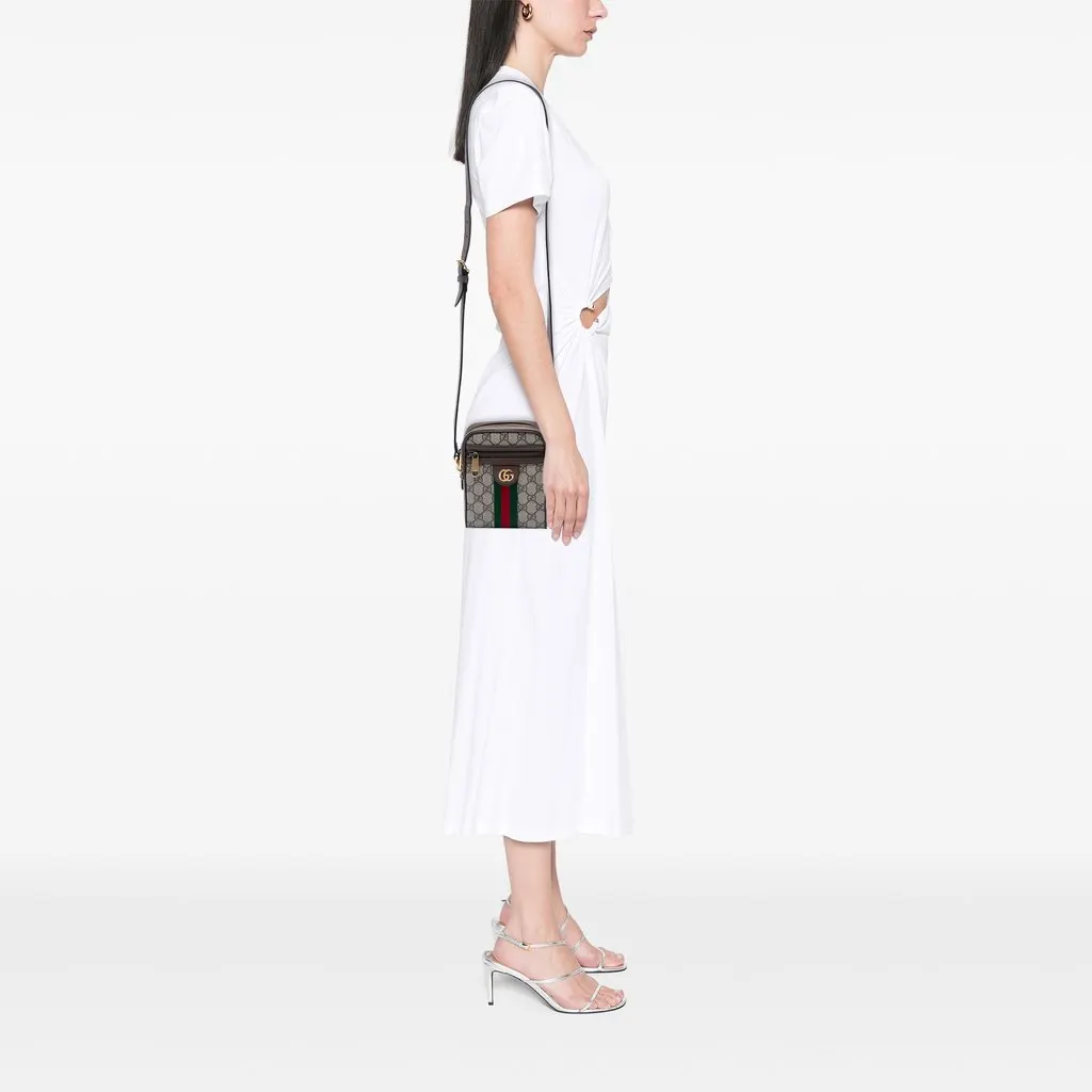 Gucci Mini GG Supreme Web Ophidia Crossbody Beige Very good - Box View