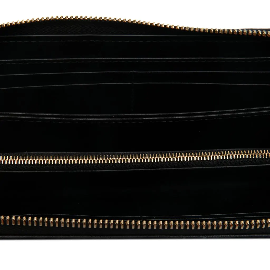 Dior Lambskin Cannage Lady Dior Voyageur Wallet Black Leather Never worn - Model View