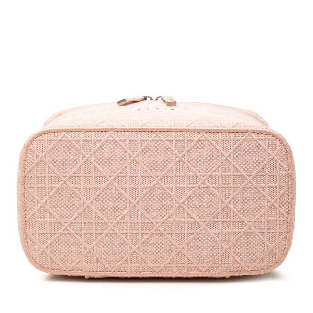 Dior Diortravel Canvas Cannage D Lite Vanity Case Pink Very good - Inside View