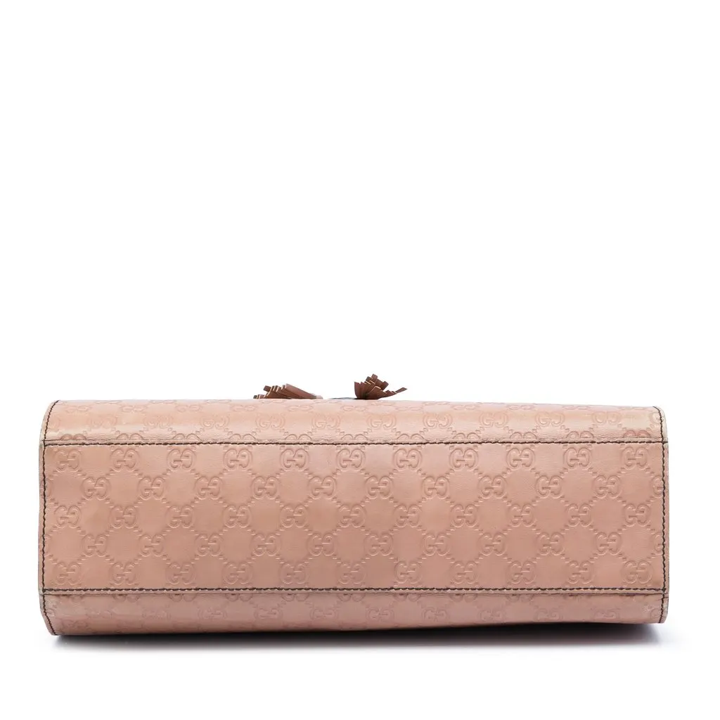 Gucci Large Guccissima Emily Shoulder Bag Brown Leather Very good - Inside View
