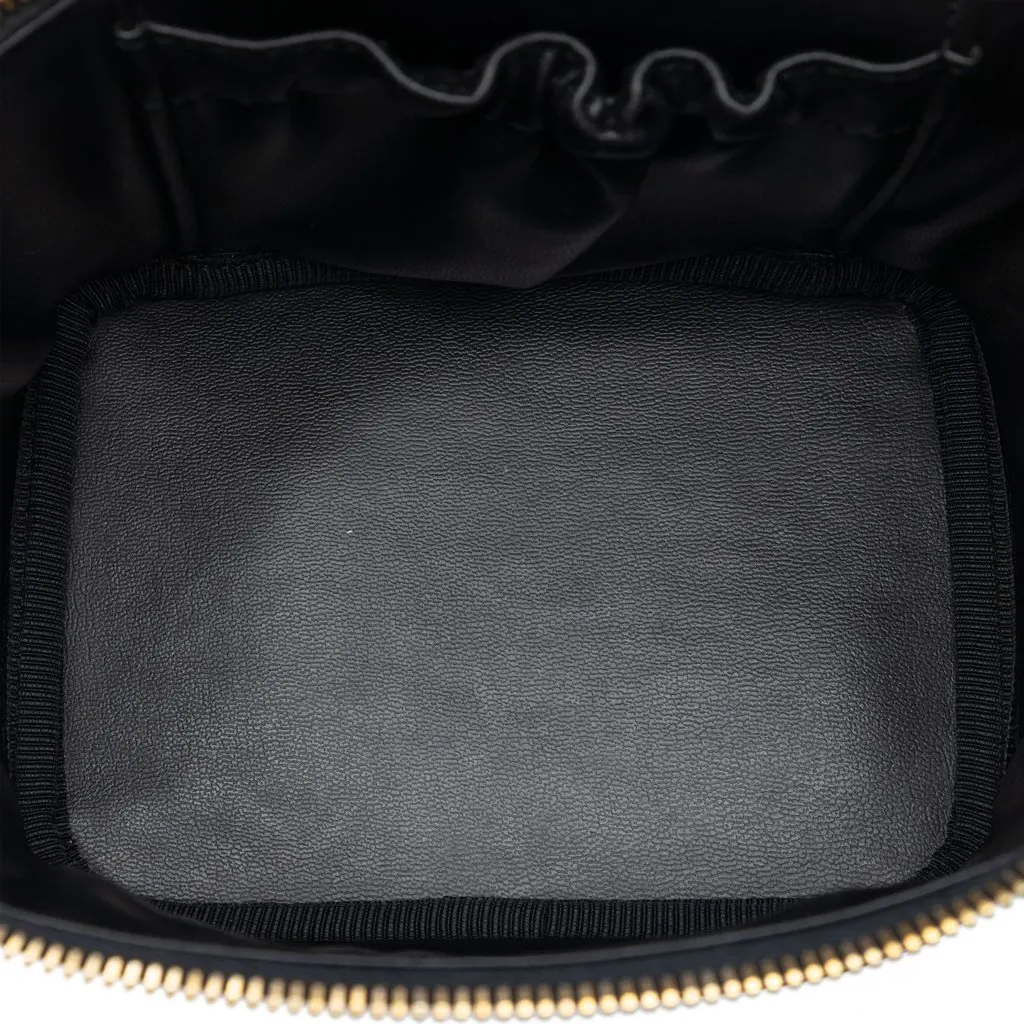 Chanel CC Patent Vanity Bag Black Leather Very good - Model View