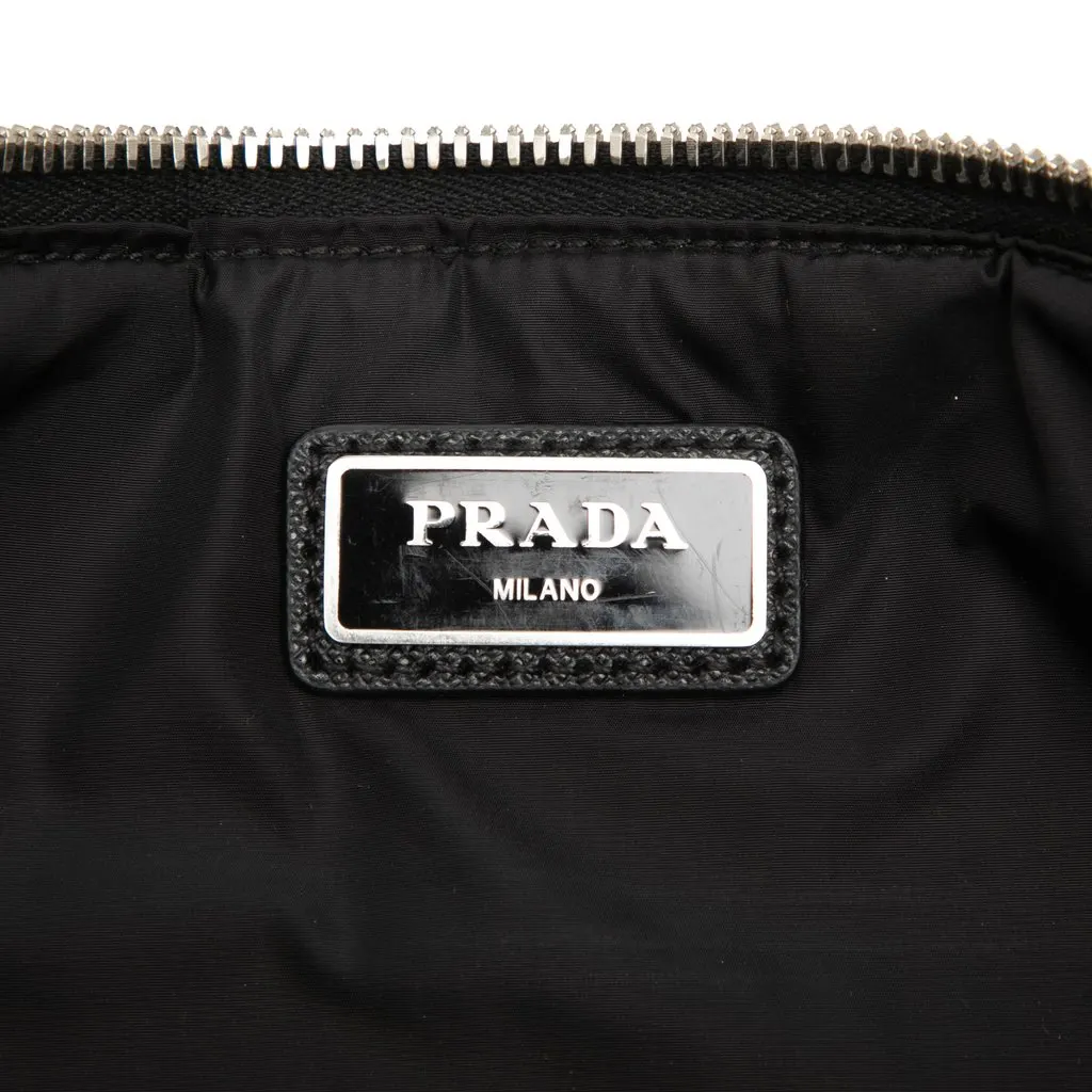 Prada Tessuto Padded Zip Clutch Purple Very good - Box View