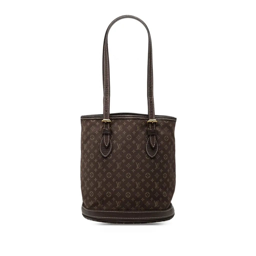 Louis Vuitton Monogram Mini Lin Bucket PM Brown Very good - Front View