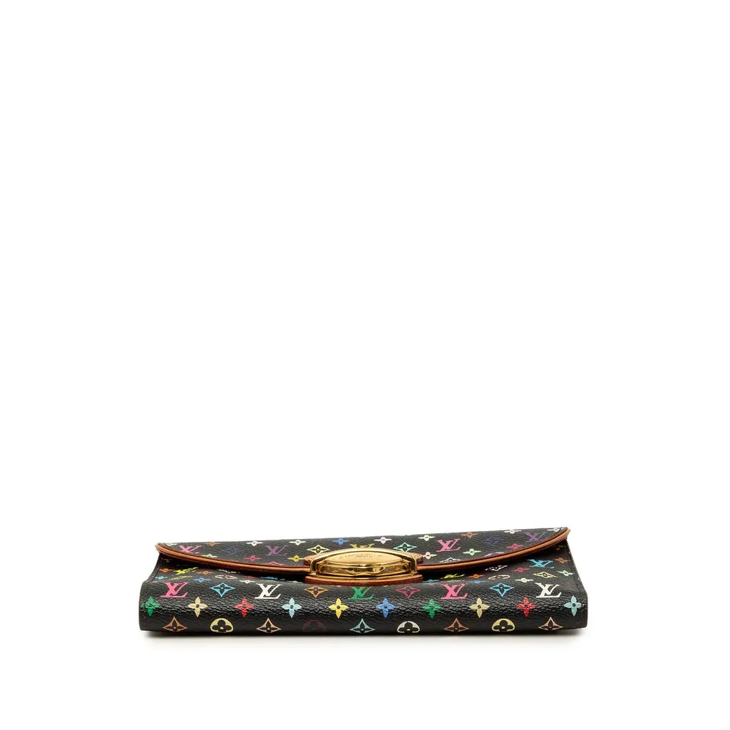 Louis Vuitton Takashi Murakami Monogram Multicolore Eugenie Wallet Black Canvas Very good - Inside View