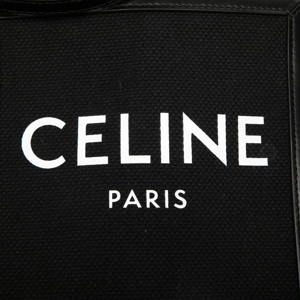Celine Mini Canvas Vertical Cabas Tote Black Very good - Box View