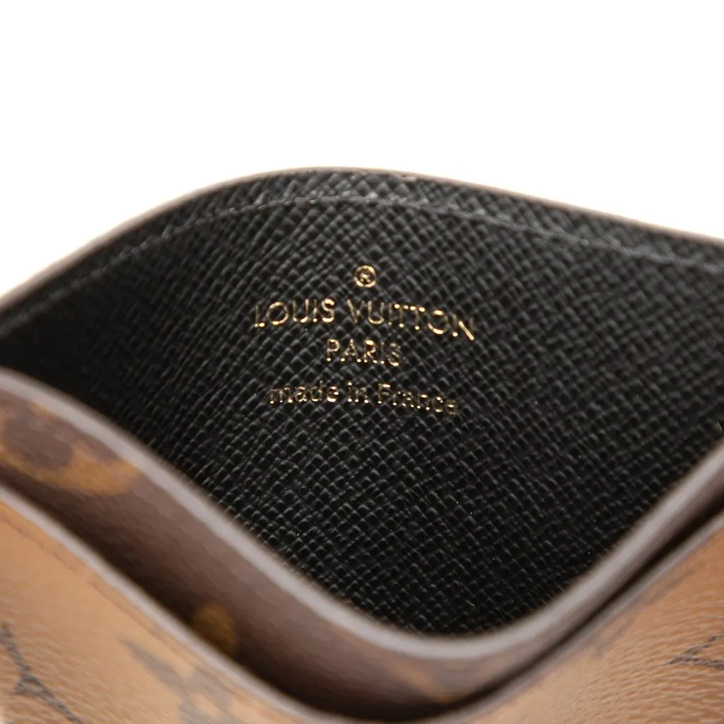 Louis Vuitton Monogram Reverse Card Holder Brown Very good - Box View
