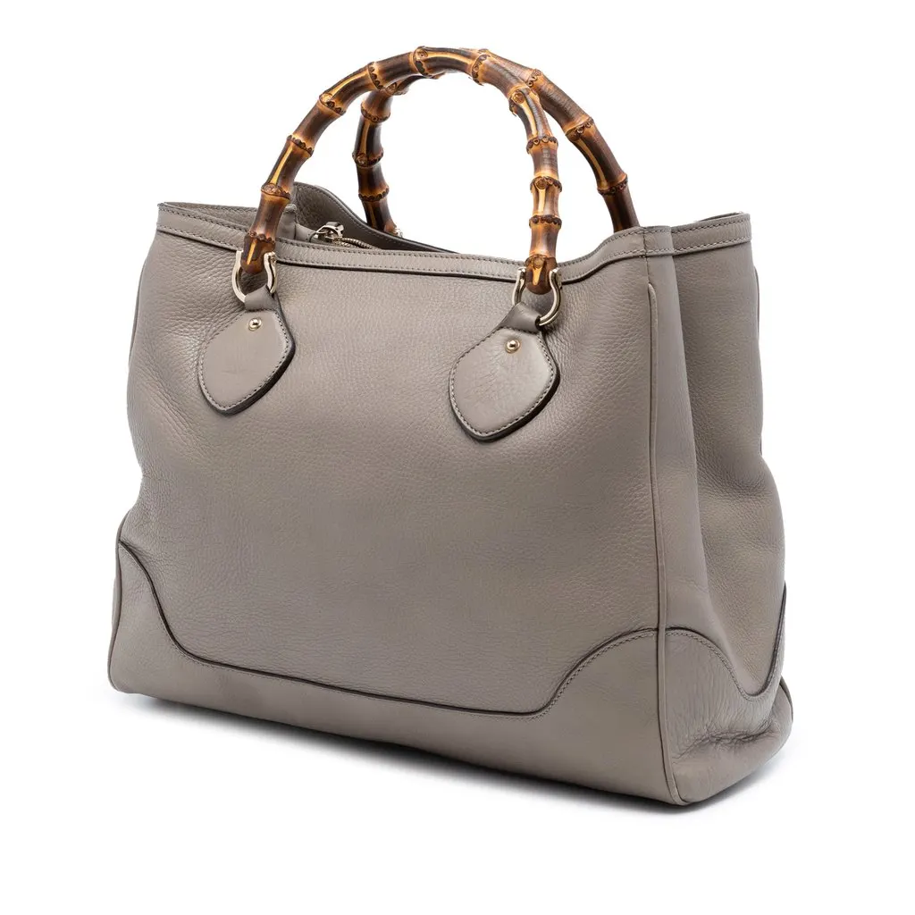 Gucci Calfskin Bamboo Diana Tote Brown Leather Very good - Back View
