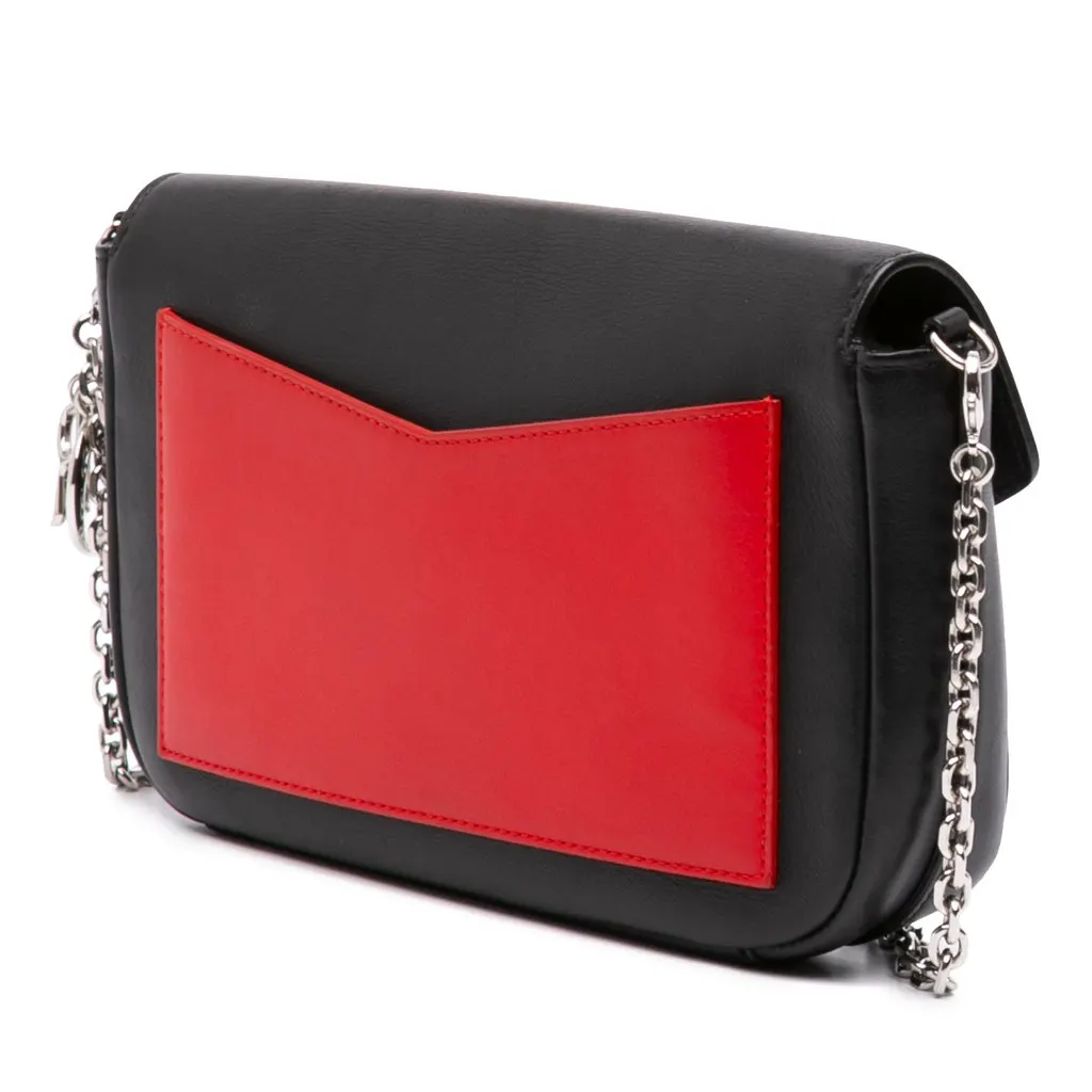 Dior Tricolor Leather Turn Lock Wallet on Chain Black Leather Very good - Back View