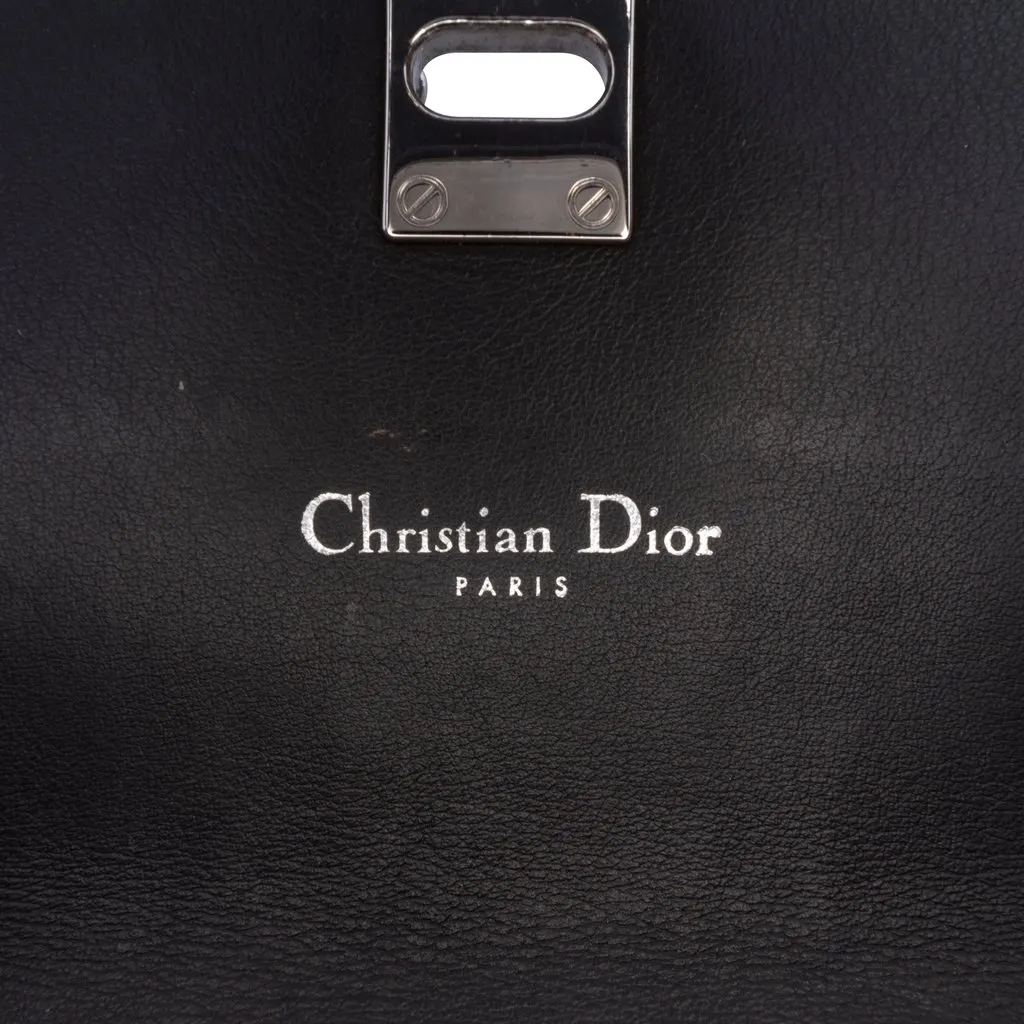 Dior Tricolor Leather Turn Lock Wallet on Chain Black Leather Very good - Box View