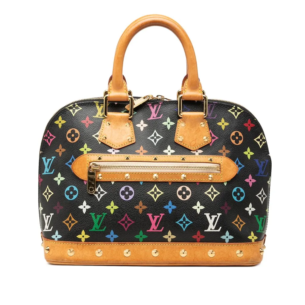 Louis Vuitton Monogram Multicolore Alma PM Black Canvas Good - Front View