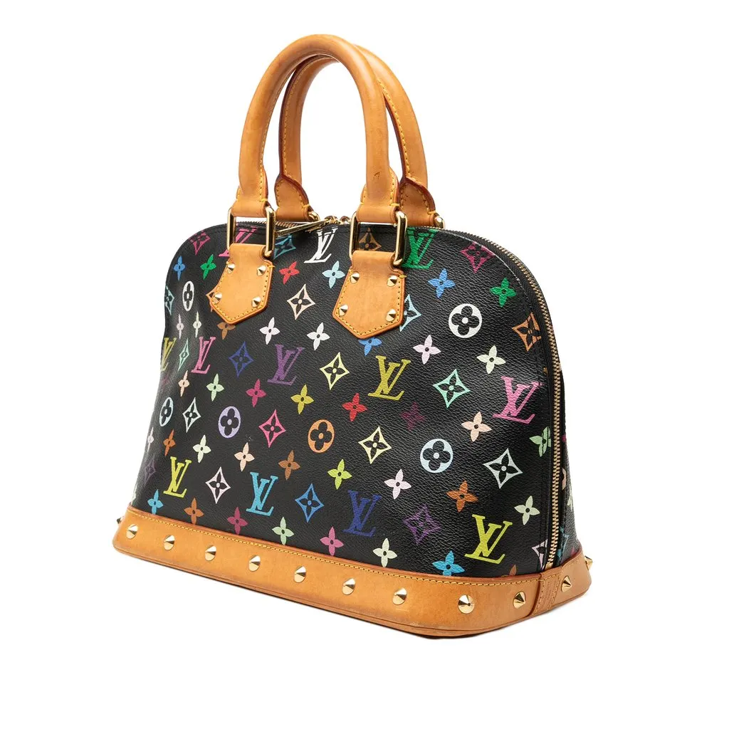 Louis Vuitton Monogram Multicolore Alma PM Black Canvas Good - Back View