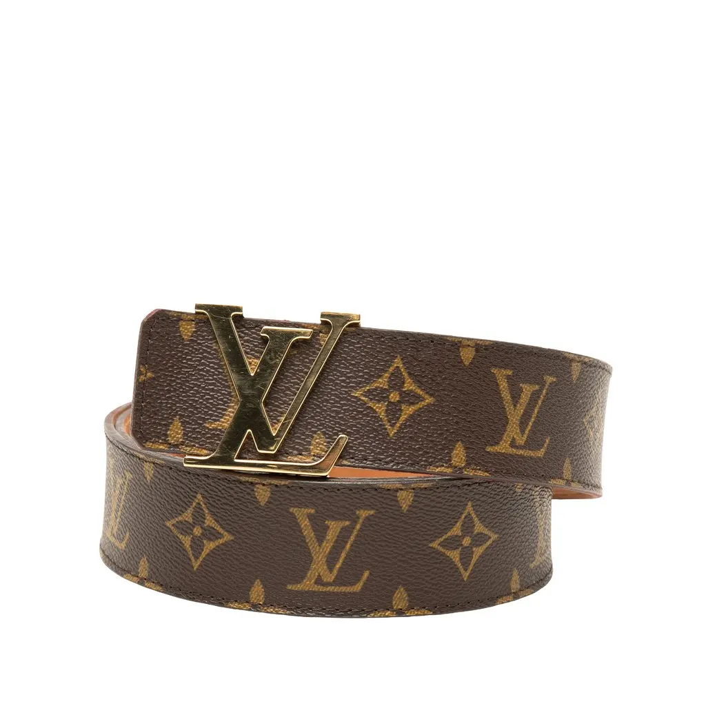 Louis Vuitton Monogram Initiales Reversible Belt Brown Very good - Front View