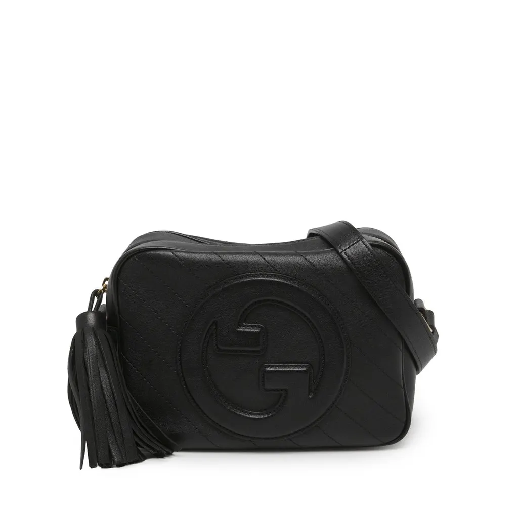 Gucci Small Calfskin Blondie Crossbody Black Leather Good - Front View