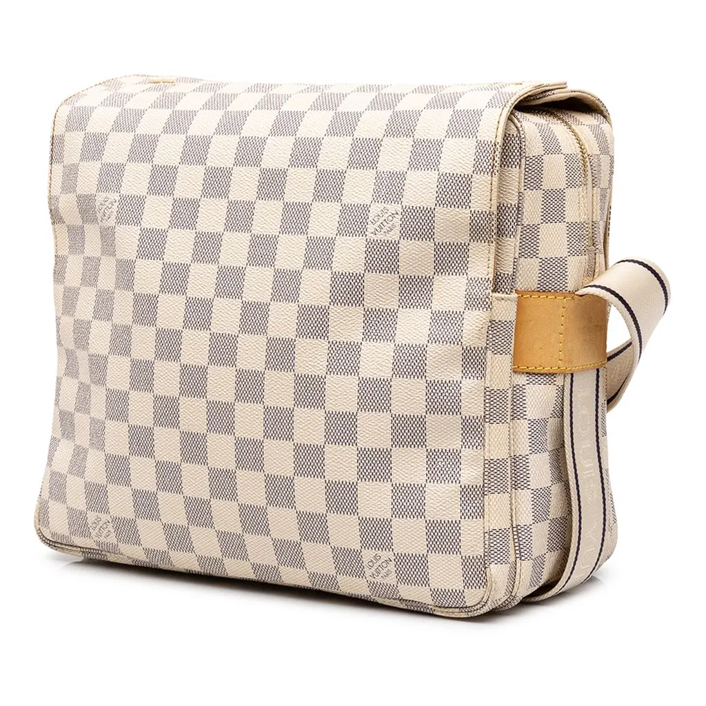 Louis Vuitton Damier Azur Naviglio White Canvas Good - Back View