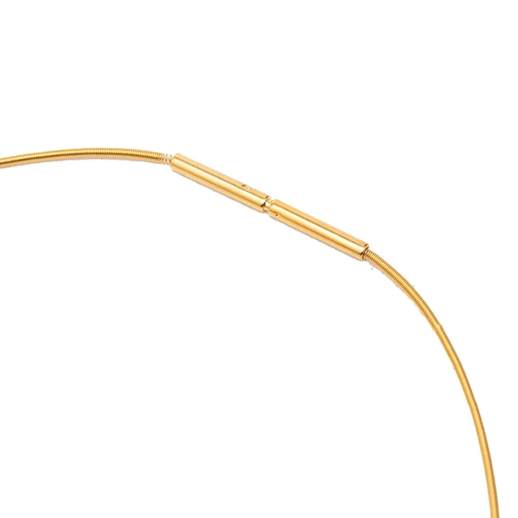Hermès Gold Plated Lacquered Cage d H Pendant Necklace Gold Metal Very good - Box View